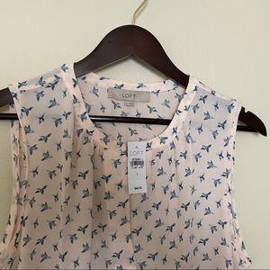 LOFT Printed Sleeveless Blouse